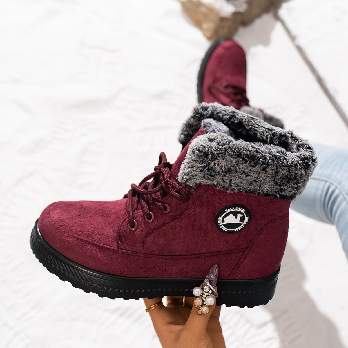 š„ LETZTER TAG ā 80 % RABATT š„ Damen-Winterstiefel mit orthopƤdischer Unterstützung, warmem Fleecefutter & hohem Schaft