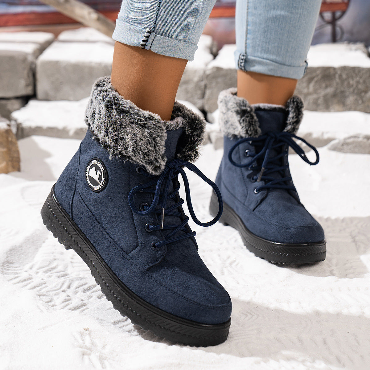 🔥 LETZTER TAG – 80 % RABATT 🔥 Damen-Winterstiefel mit orthopädischer Unterstützung, warmem Fleecefutter & hohem Schaft