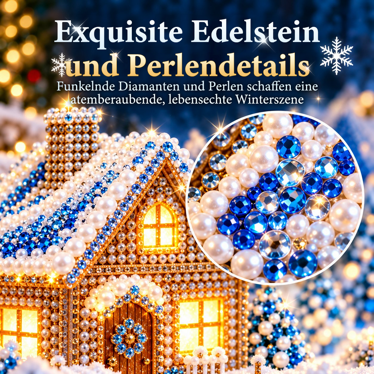 ❄️ DIY Winterwunderland mit Schmucksteinen & Perlendetails