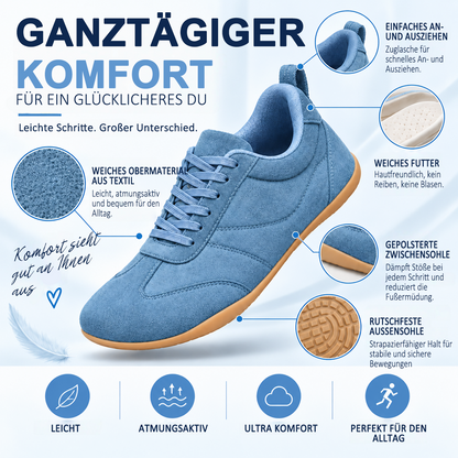 LETZTER TAG: 80 % RABATT – 👣 Damen Orthopädische Sneaker mit Fußgewölbestütze, Schnürdesign & gepolsterter flacher Sohle
