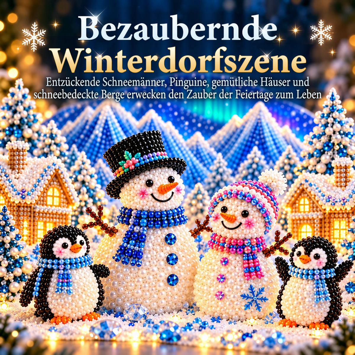 ❄️ DIY Winterwunderland mit Schmucksteinen & Perlendetails