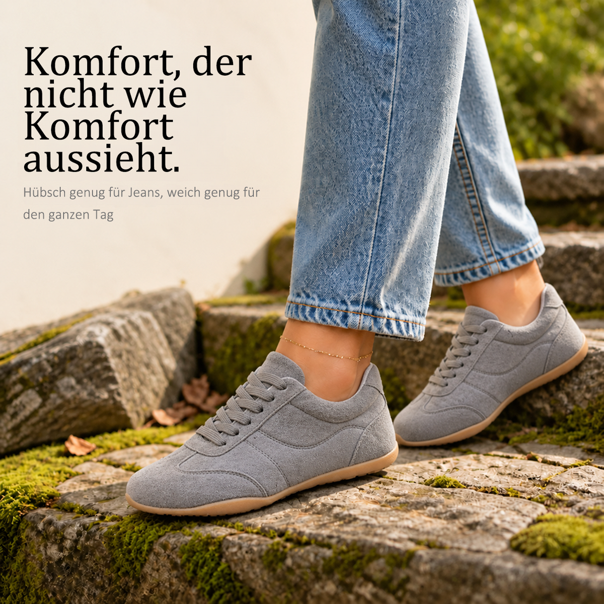 LETZTER TAG: 80 % RABATT – 👣 Damen Orthopädische Sneaker mit Fußgewölbestütze, Schnürdesign & gepolsterter flacher Sohle
