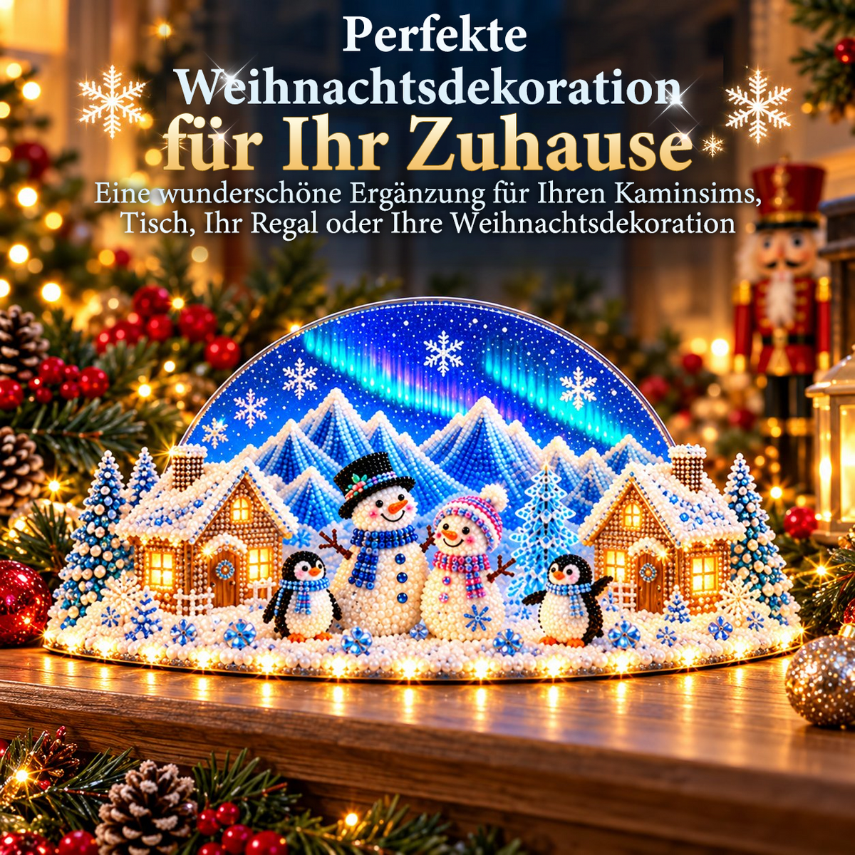❄️ DIY Winterwunderland mit Schmucksteinen & Perlendetails