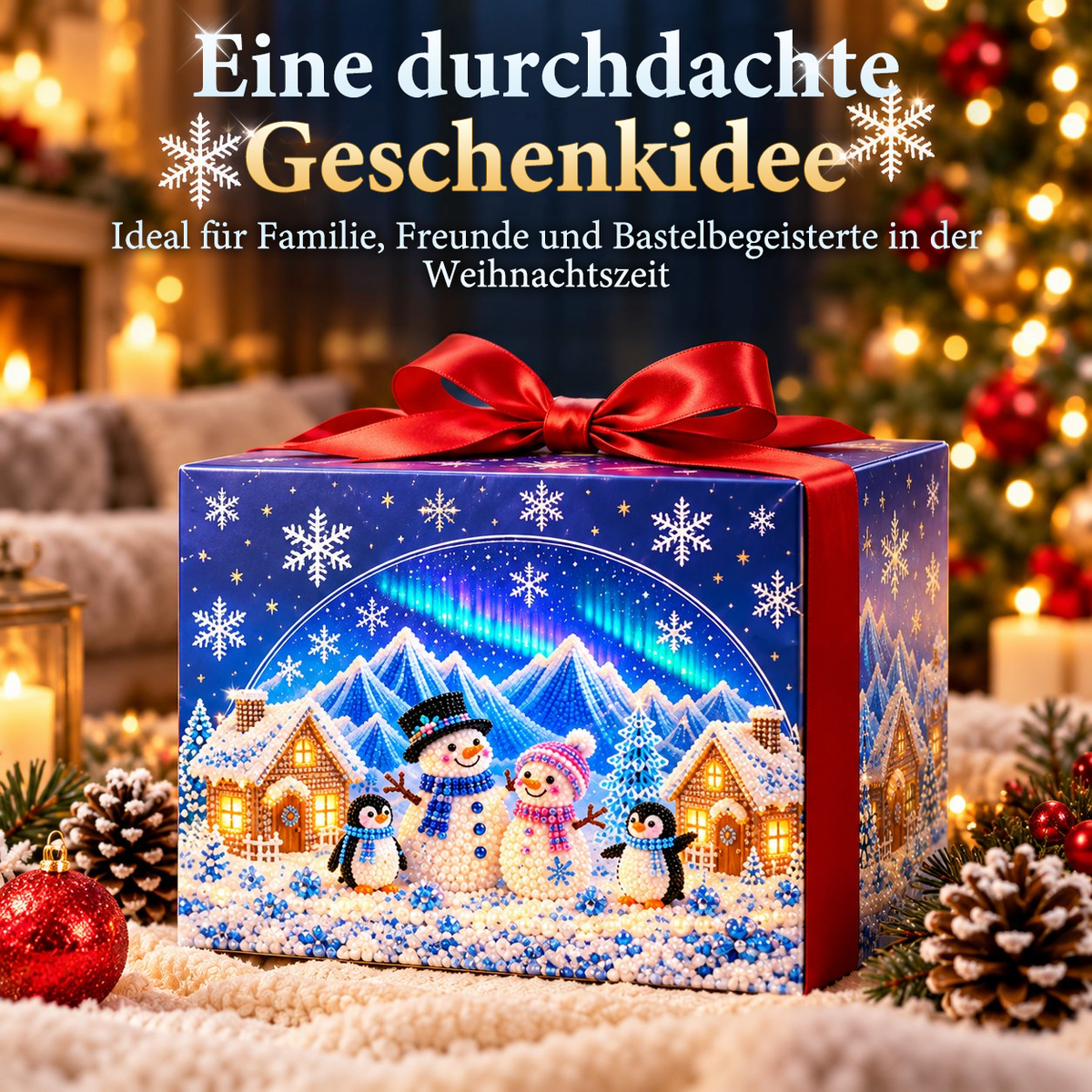 ❄️ DIY Winterwunderland mit Schmucksteinen & Perlendetails