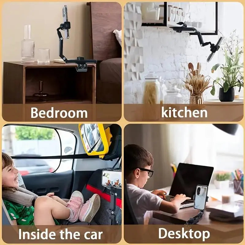 New 1080° Multi-function Sun Visor Universal 360 Degree Rotating Phone Holder exavon Suitable for Any Scene Car Holder - Rotatable and Retractable