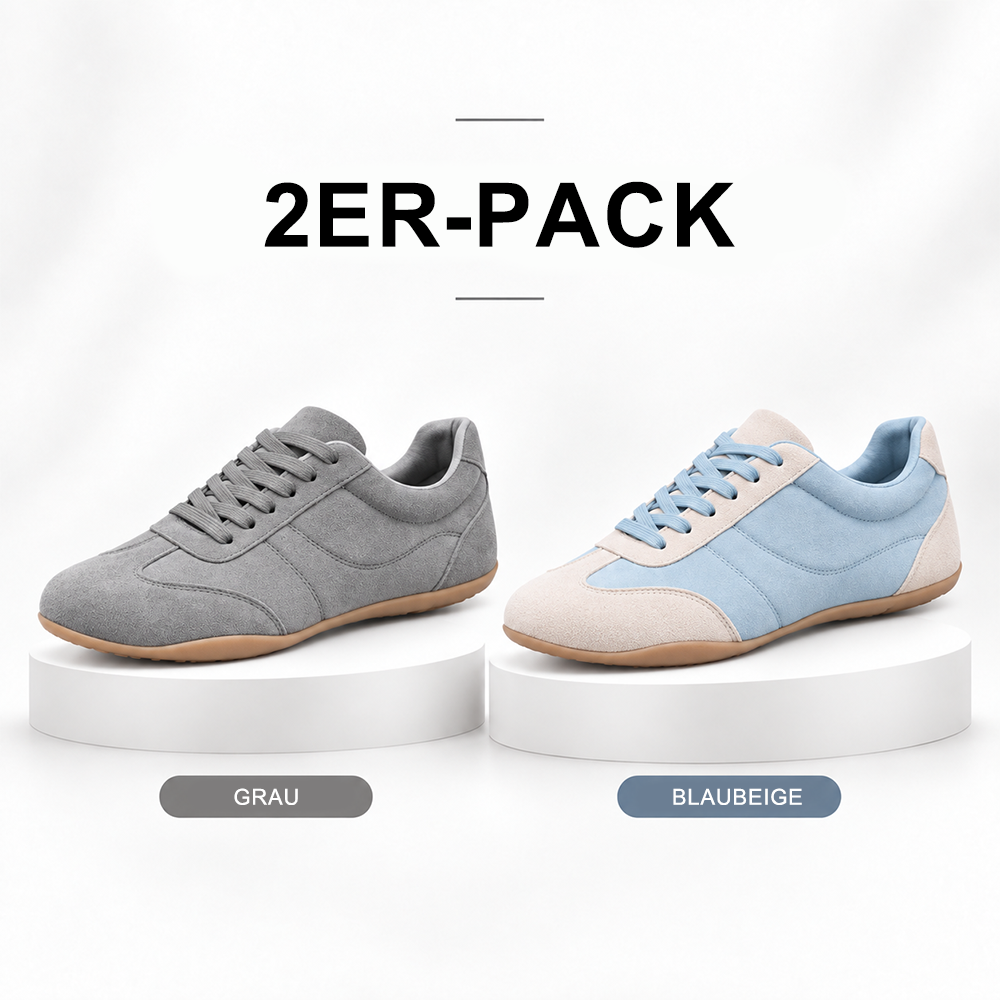 LETZTER TAG: 80 % RABATT – 👣 Damen Orthopädische Sneaker mit Fußgewölbestütze, Schnürdesign & gepolsterter flacher Sohle