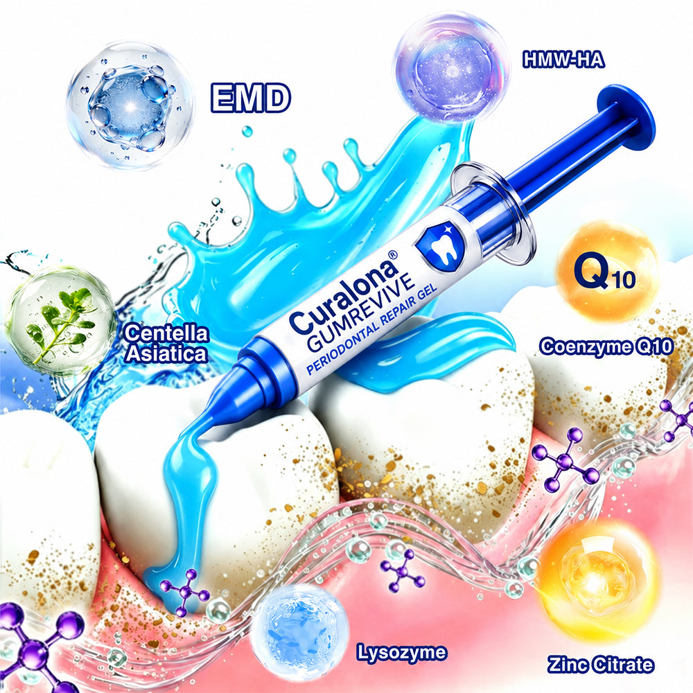 🦷Curalona® GumRevive Periodontal Repair Gel (For Bleeding Gums, Gum Recession & Loose Teeth)