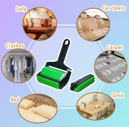 Washable Reusable Gel Lint Roller for Pet Hair, Dog Cat Pet Hair Remover for Clothes, Laundries, Dust Fuzz Fur - Sticky Cleaner - Fur Removal Tool
