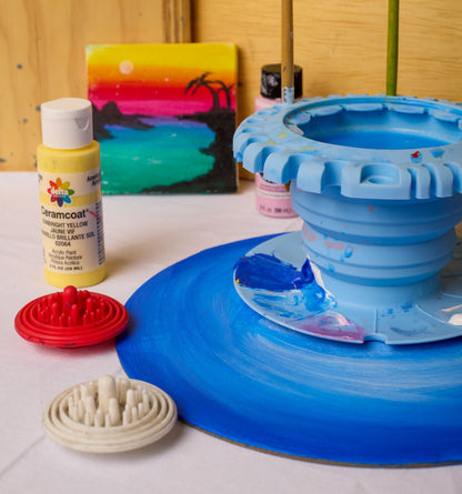 Portable Paint Pallet, Brush Cleaner and Organizer