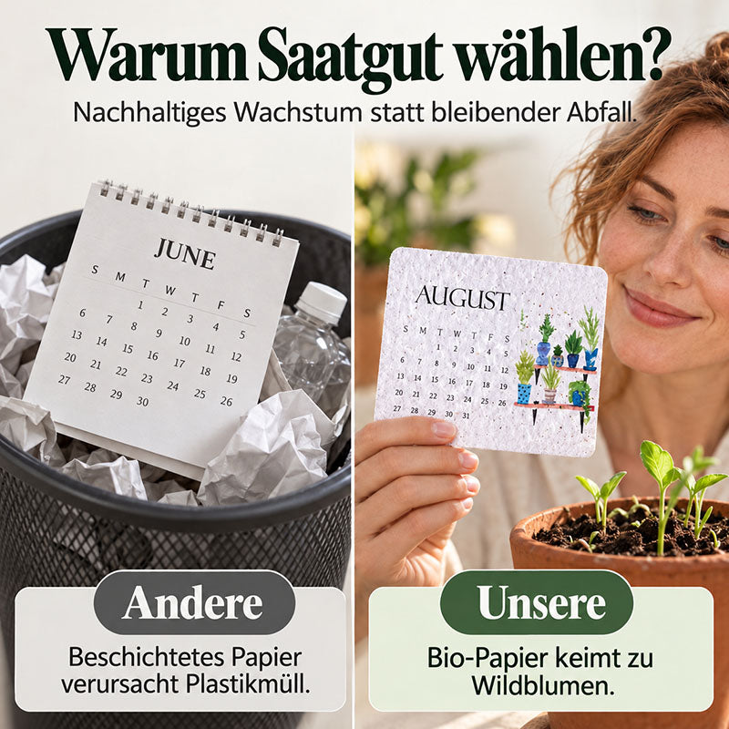 🌱 🇩🇪 Pflanzbarer Tischkalender 2027 — Ein kleines Kunstwerk. Ein Neuanfang. 📅