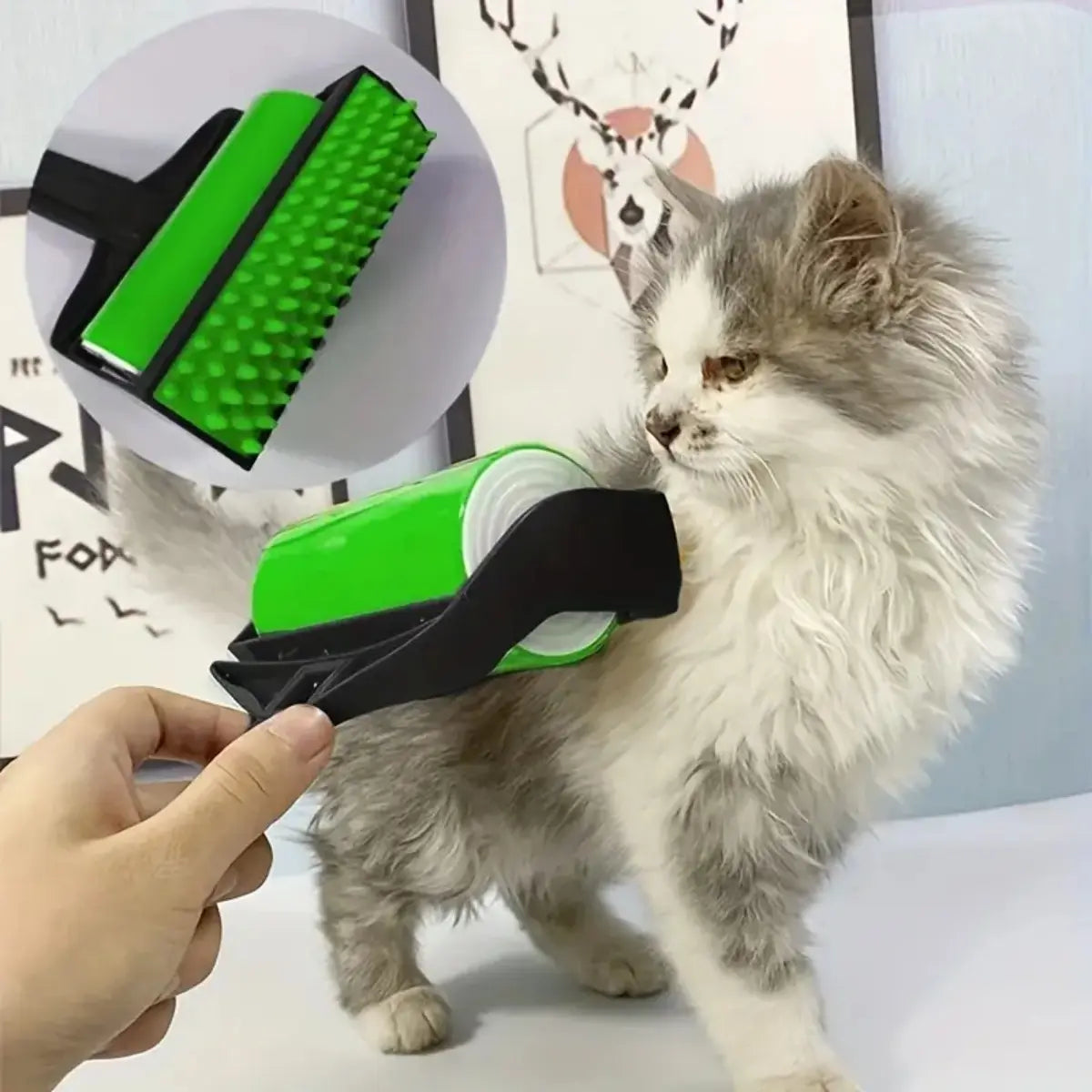 Washable Reusable Gel Lint Roller for Pet Hair, Dog Cat Pet Hair Remover for Clothes, Laundries, Dust Fuzz Fur - Sticky Cleaner - Fur Removal Tool