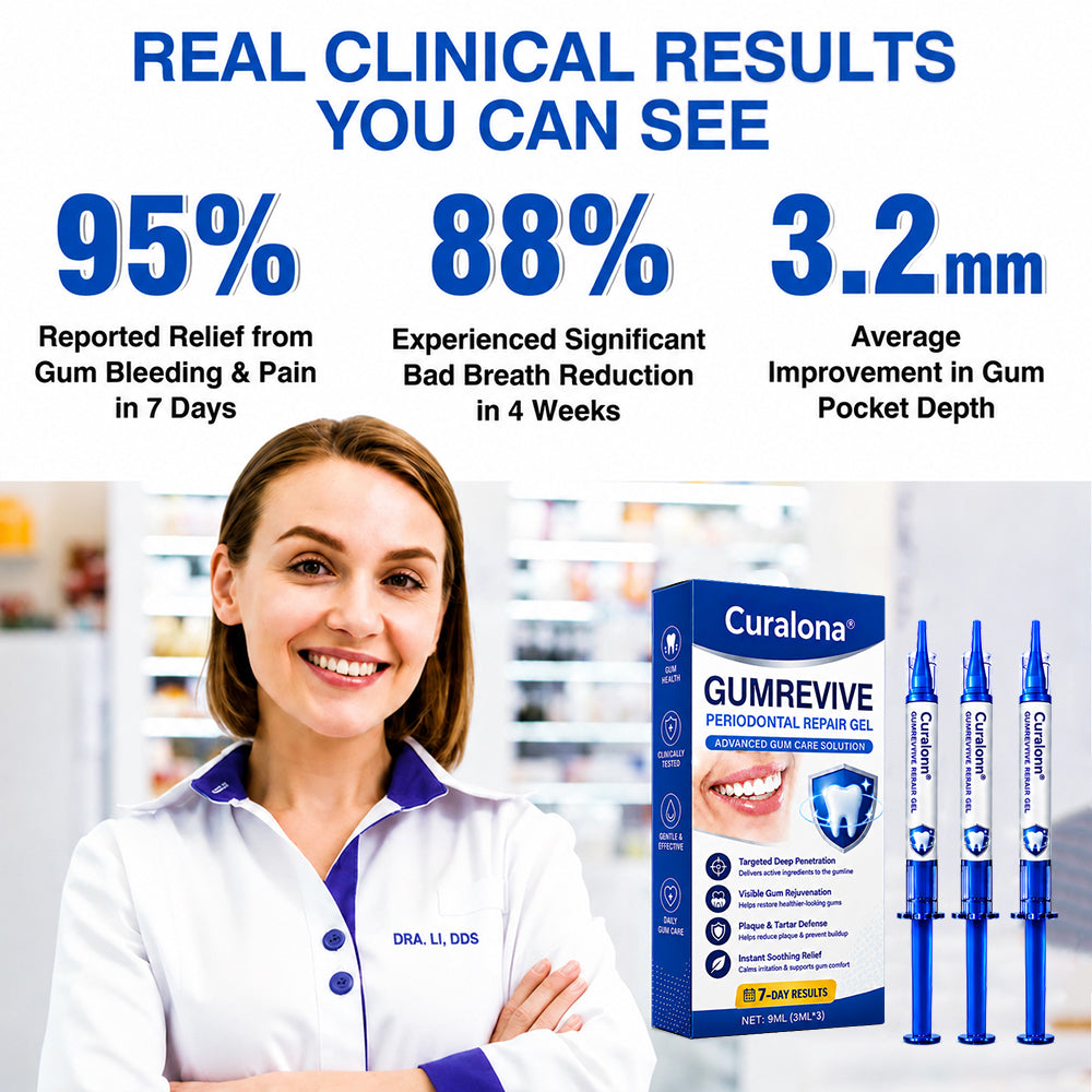 🦷Curalona® GumRevive Periodontal Repair Gel (For Bleeding Gums, Gum Recession & Loose Teeth)