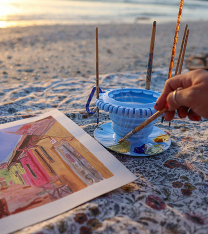 Portable Paint Pallet, Brush Cleaner and Organizer