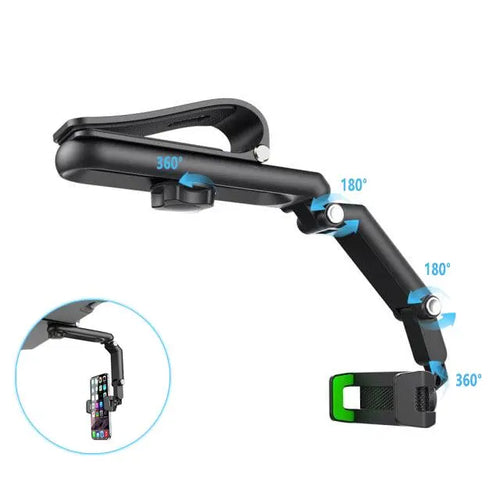 New 1080° Multi-function Sun Visor Universal 360 Degree Rotating Phone Holder exavon Suitable for Any Scene Car Holder - Rotatable and Retractable