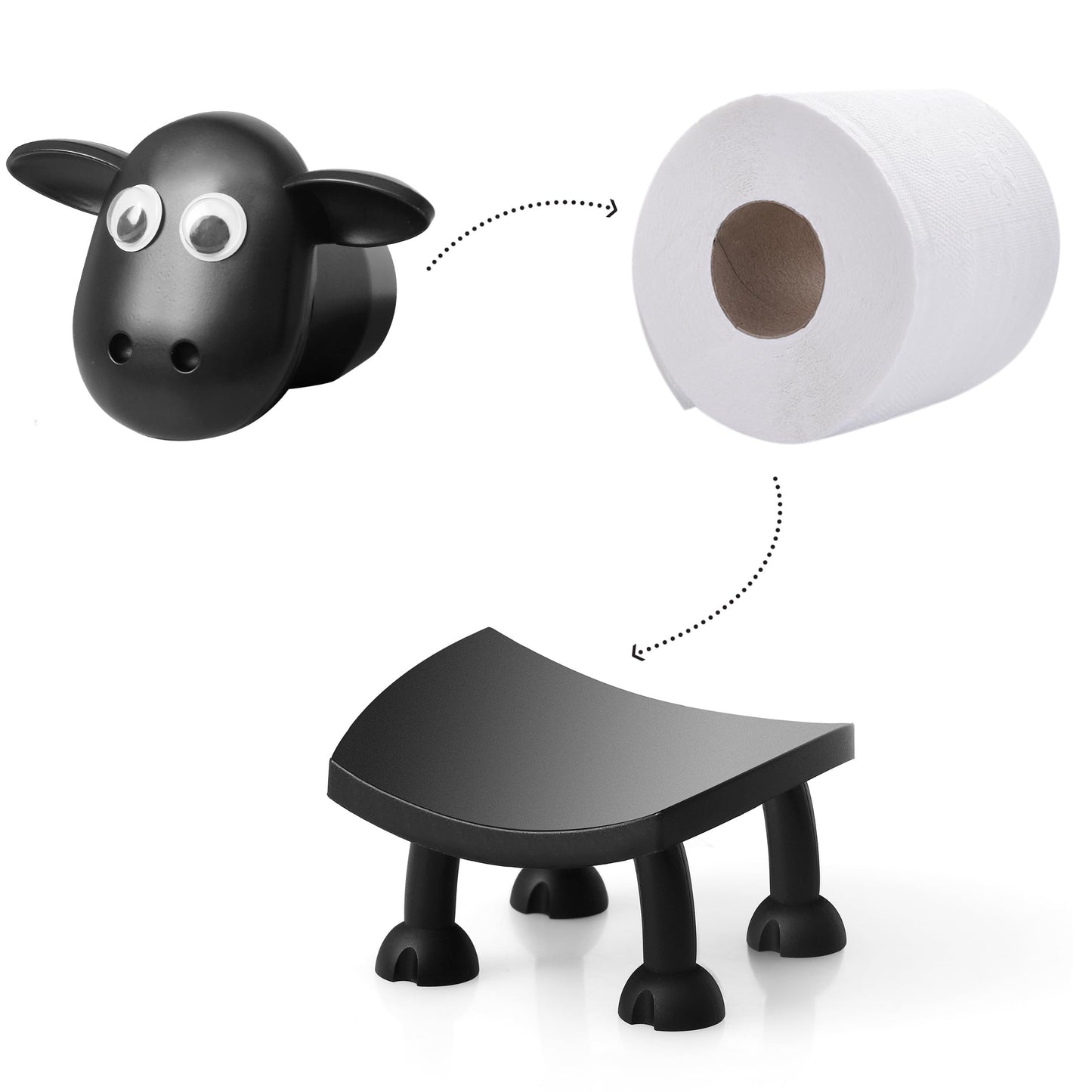 💥LAST DAY SALE 49% OFF💥-3PCS Sheep Toilet Roll Holder - Funny Toilet Paper Holder