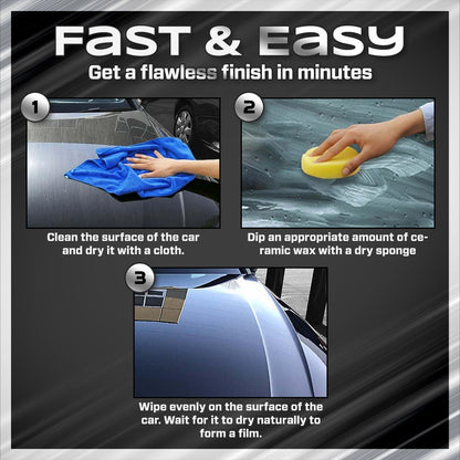 Titanium Ceramic Wax Cream — Mirror Gloss & Long-Lasting Protection in 15 Minutes