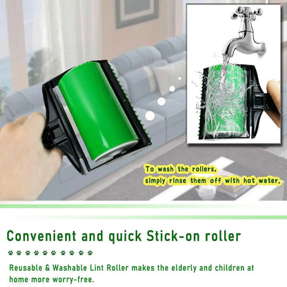 Washable Reusable Gel Lint Roller for Pet Hair, Dog Cat Pet Hair Remover for Clothes, Laundries, Dust Fuzz Fur - Sticky Cleaner - Fur Removal Tool