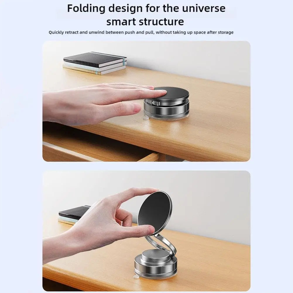 360° Adjustable Vacuum Magnetic Phone Holder, Suction Cup Phone Mount for Magsafe, Portable Cell Phone Holder for Car,Makeup/Gym/Mirror, Fit for All iphone iphone 11 and above