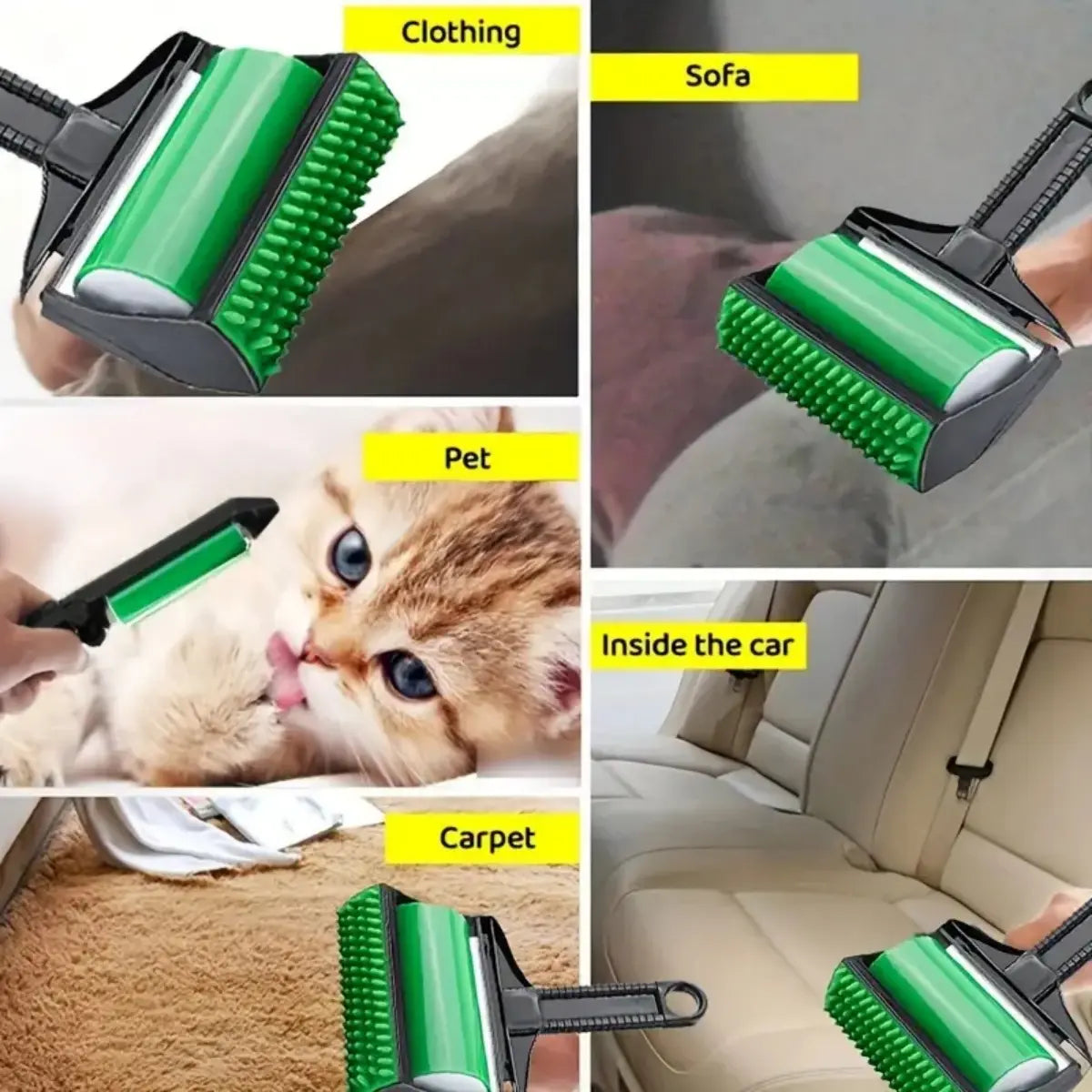 Washable Reusable Gel Lint Roller for Pet Hair, Dog Cat Pet Hair Remover for Clothes, Laundries, Dust Fuzz Fur - Sticky Cleaner - Fur Removal Tool