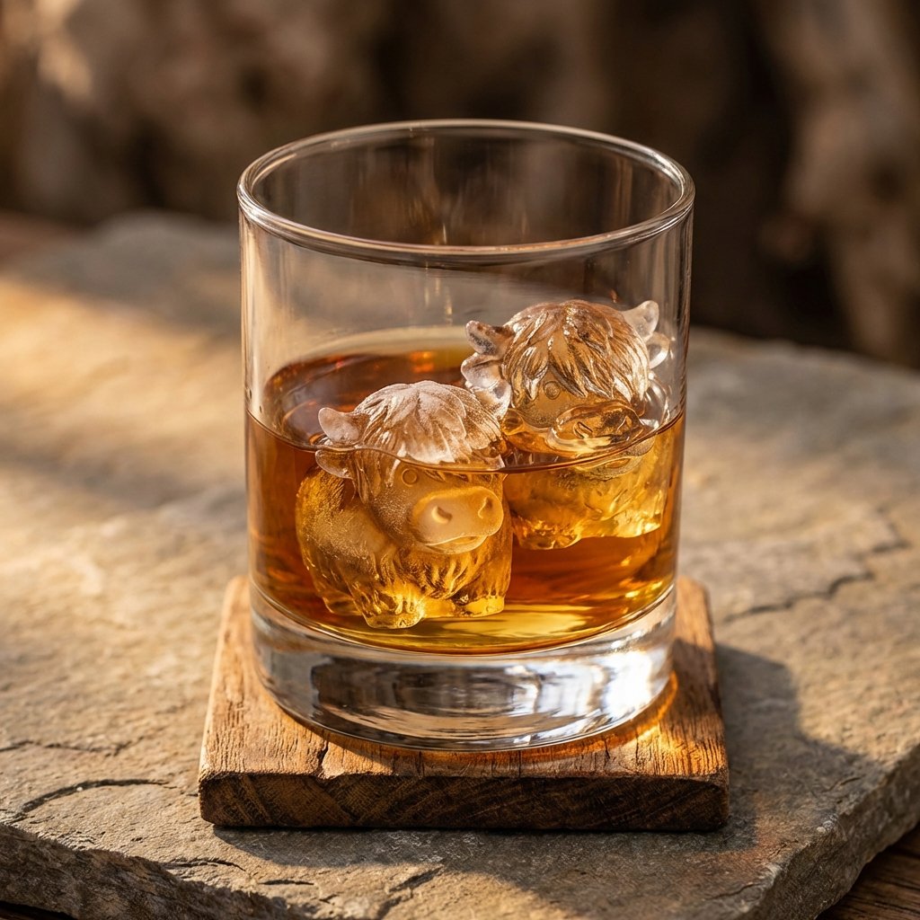 🐮 Mini Highland Cow Ice Cube & Dessert Mold 🧊🍪 Cute 3D Ice for Drinks, Parties & Gifts💕