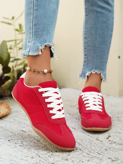 LETZTER TAG: 80 % RABATT – 👣 Damen Orthopädische Sneaker mit Fußgewölbestütze, Schnürdesign & gepolsterter flacher Sohle
