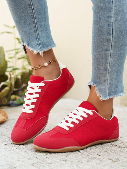 LETZTER TAG: 80 % RABATT – 👣 Damen Orthopädische Sneaker mit Fußgewölbestütze, Schnürdesign & gepolsterter flacher Sohle