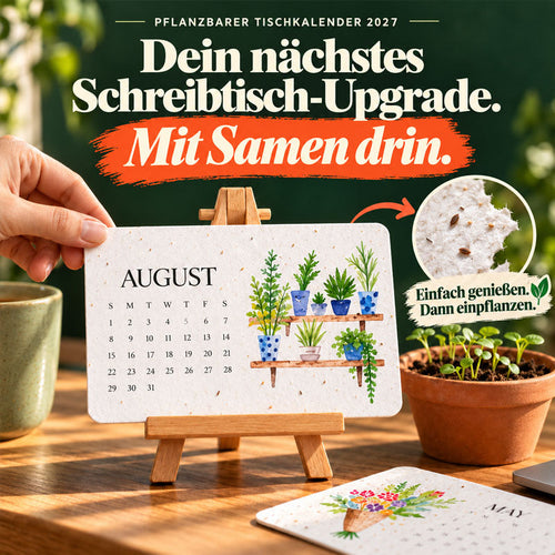 🌱 🇩🇪 Pflanzbarer Tischkalender 2027 — Ein kleines Kunstwerk. Ein Neuanfang. 📅